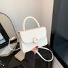 Korean Style Small Square Bag With Stitching Detail And Single Shoulder Strap