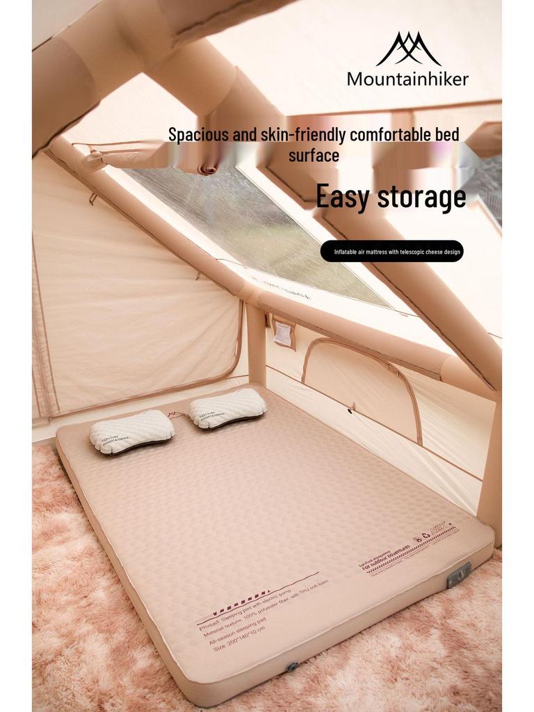 Telescopic Inflatable Bed with Pump - Quick Inflation Folding Mattress for Camping & Home.