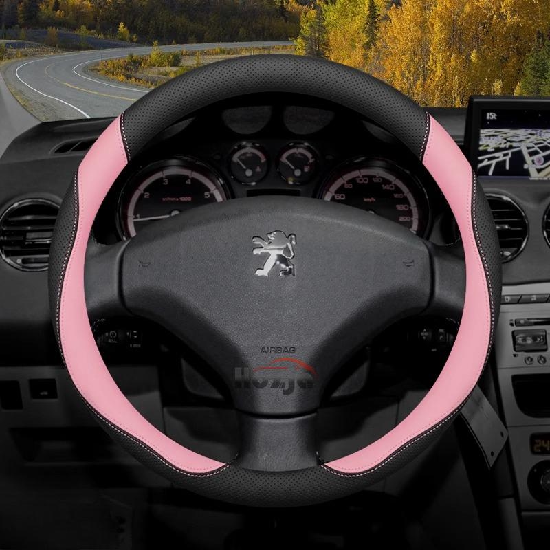 Leather Car Steering Wheel Cover for Peugeot 307 106 Partner 407 406 306 301 108 607 408 207 206 208 308 508 SW GT 2012 - 2025