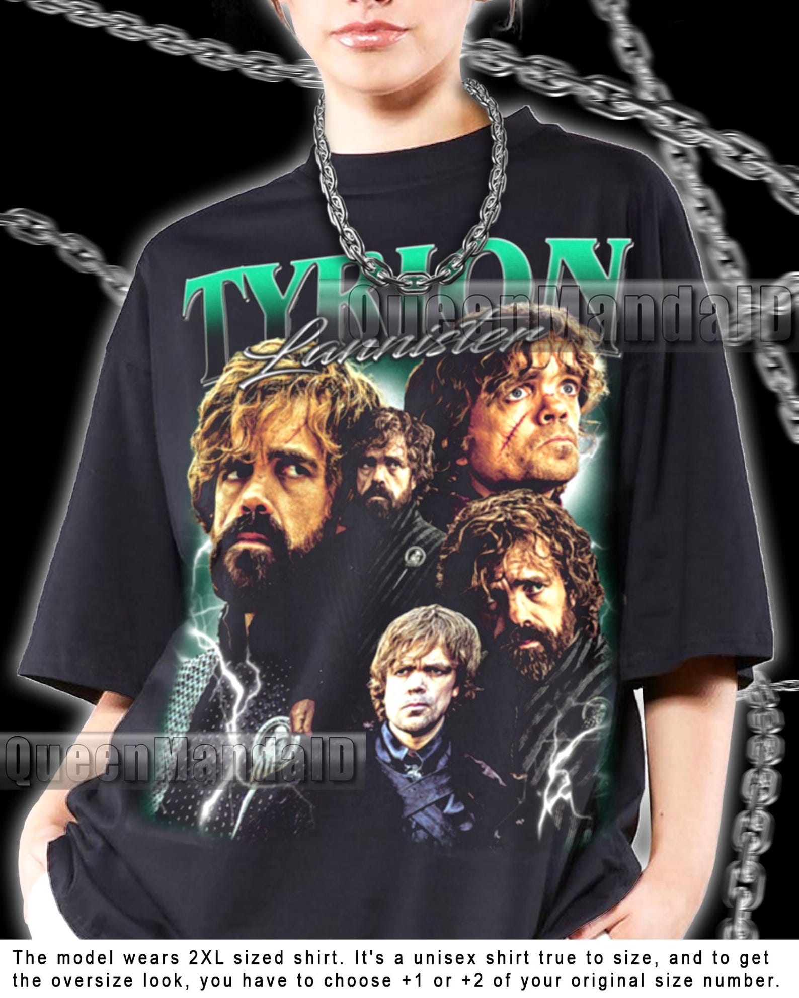 Tyrion Lannister 90s Retro Fan T-Shirt, Unisex Movie Bootleg Style Tee Q21 4XL