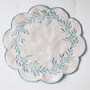 Thickened Embroidered Placemats Wear-resistant Canvas Table Pad Insulation Table Mat  Home Use