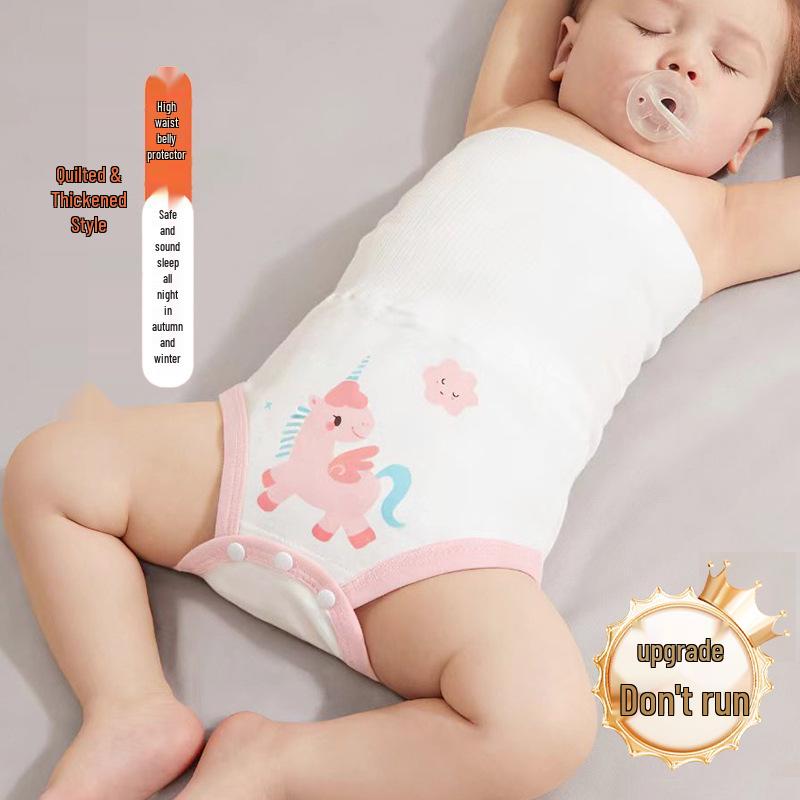 Cozy Cotton High-Waisted Baby Belly Band for Cold & Umbilical Protection (Autumn/Winter)