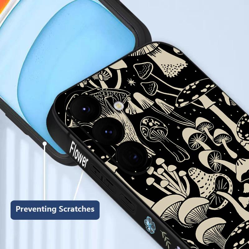 Floral Pattern Case For Samsung Galaxy S26 S25 Ultra S24 S23 S22 Plus S21 FE A15 A16 A17 A35 A36 A54 A55 A56 5G Soft Cover