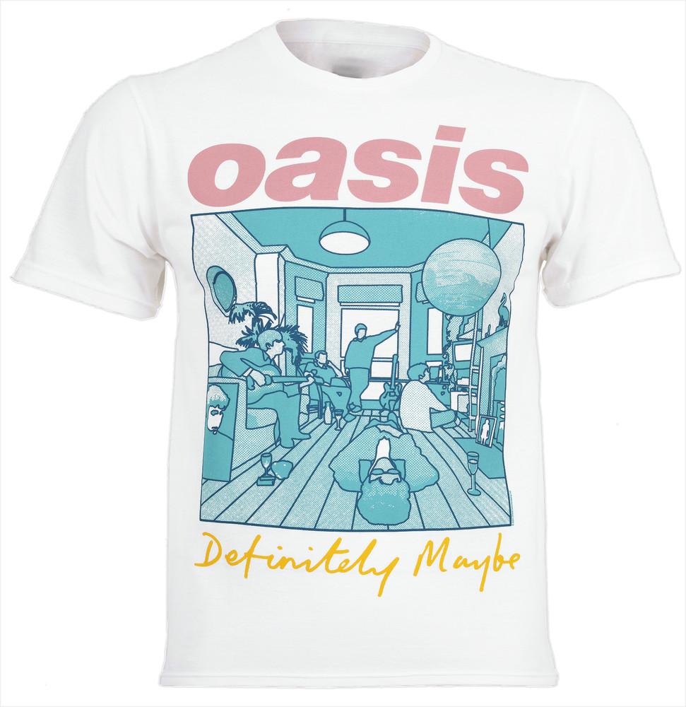 

Oasis T Shirt Official Definitely Maybe Illustration Colour Reunion Tour New L