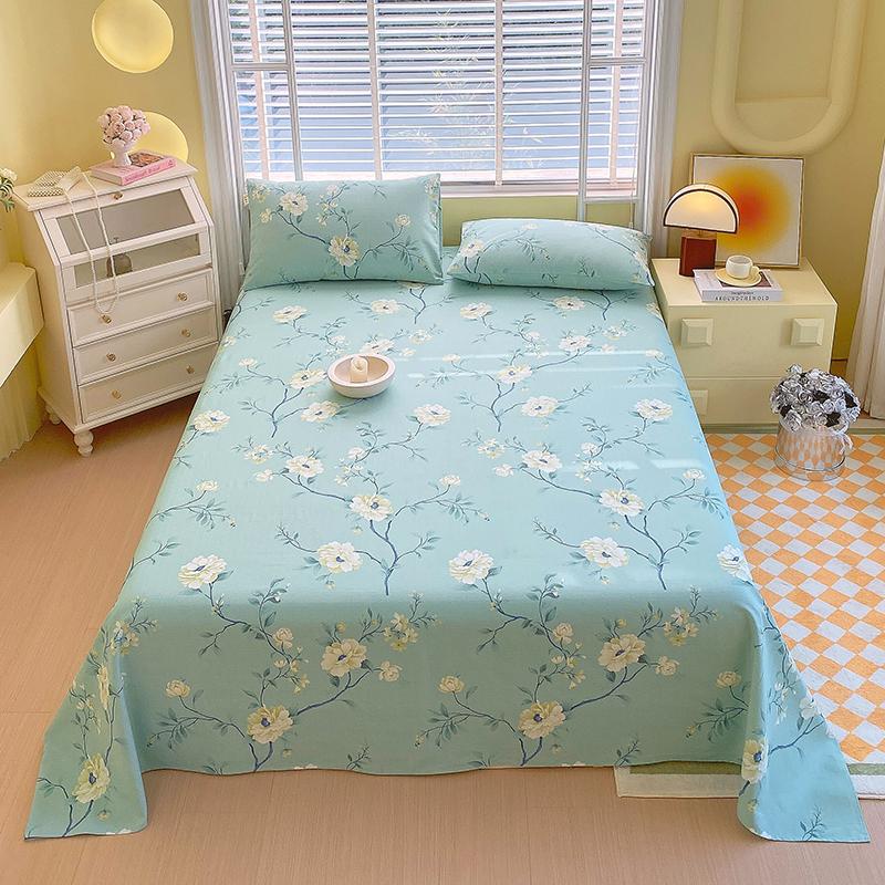 

Cotton Bed Flat Sheet for Double Bed Plain Solid Color Top Sheets Single/Queen/King Flat Bedsheets Home Bed Linen Sheets 120x230cm 1pc