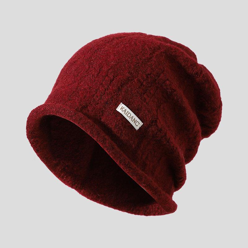 Outdoor Warm Bike Riding Woman Winter Travel Knitted Slouchy Beanie Hat