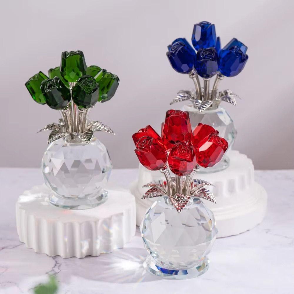 Eternal Bloom Crystal Rose Bouquet Simulated Flowers Eternal Rose Decoration Mother's Day