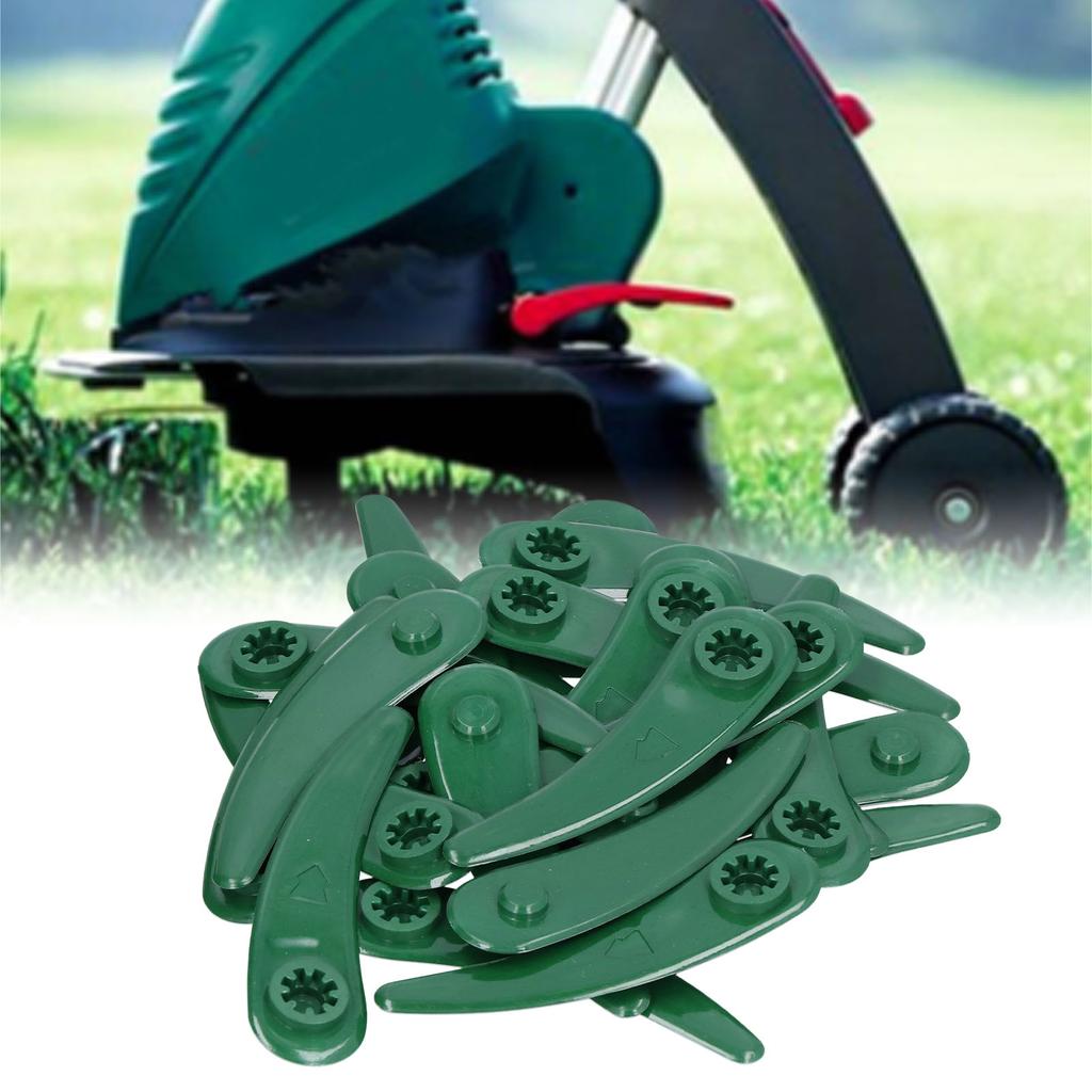 25pcs Replacement Grass Trimmer Blades Cutting Blades Fit for Bosch Lawn Mower (Green Black)