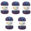 5Rolls Soft Dyed Acrylic Yarn 50grams Per Roll for Knitting Sweater Scarves Hat Blankets Baby Clothes Home Decoration