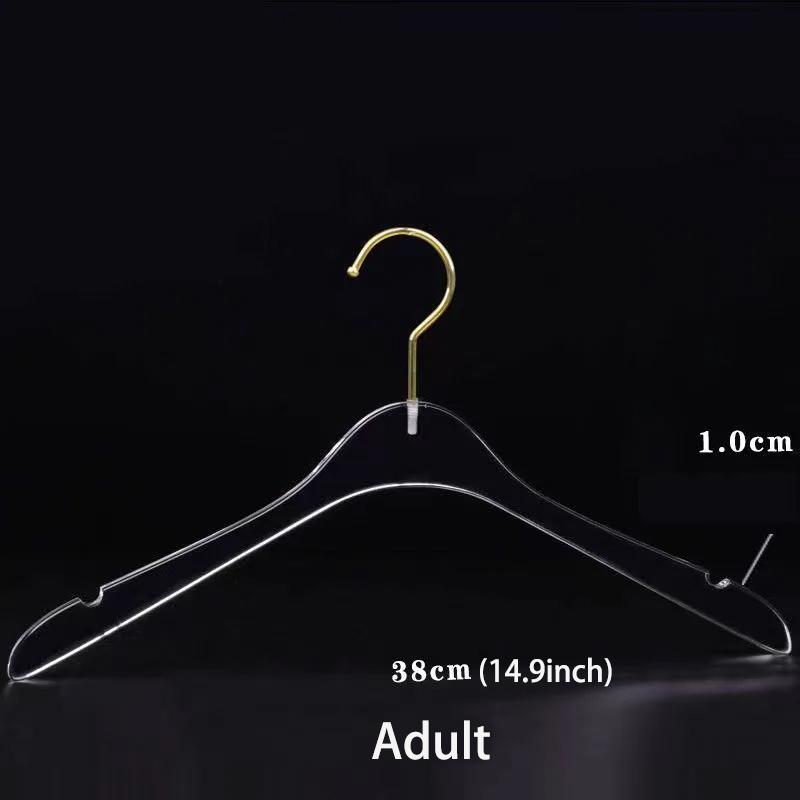 Multifunctional Crystal Coat Hanger Transparent Suit Hanger Closet Organizer,Non-slip Clothes Drying Rack,5/10pcs,High-quality