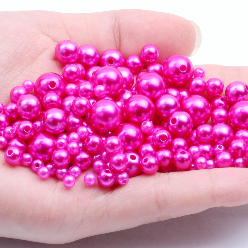 18g Perforated Imitation Pearl Beads: No Peeling/Fading - Cream Glue Hair Clip for DIY Handmade Bracelets & Small Accessories.