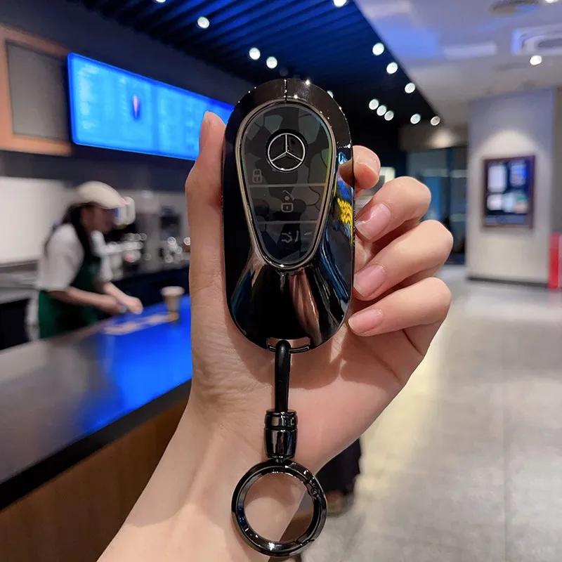 ULA5 3BTN Fashion Soft TPU Car Key Case For Mercedes Benz A C E S G Class GLC CLE CLA GLB GLS W177 W205 W213 W222