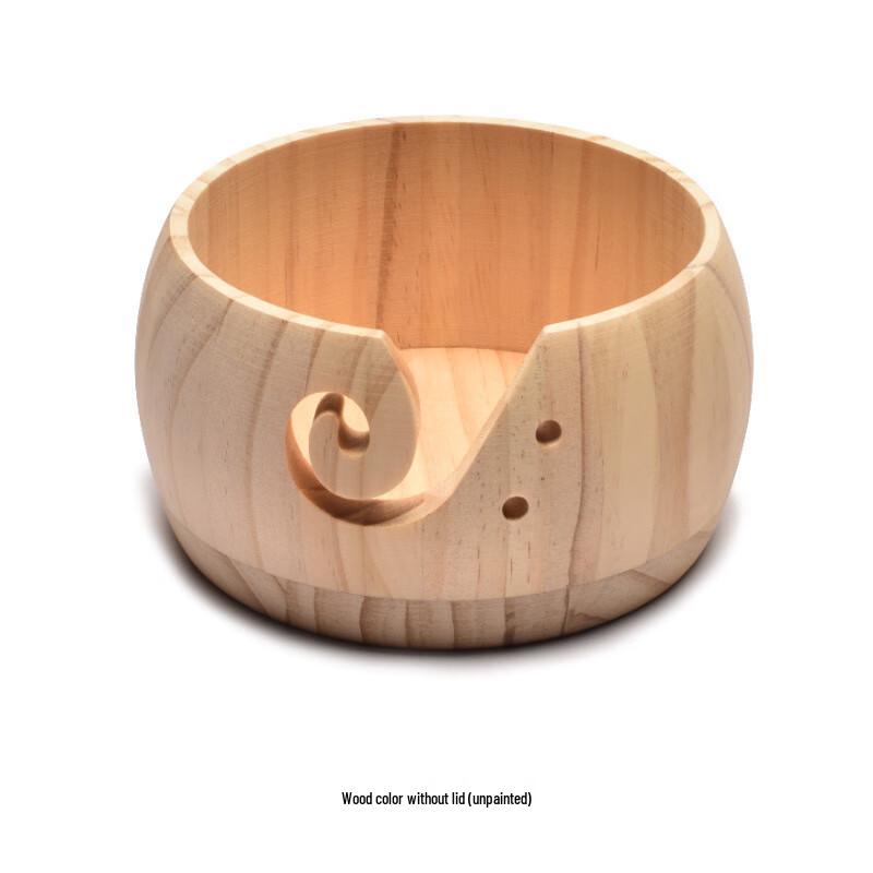 Резная деревянная миска для пряжи DeRuiEn