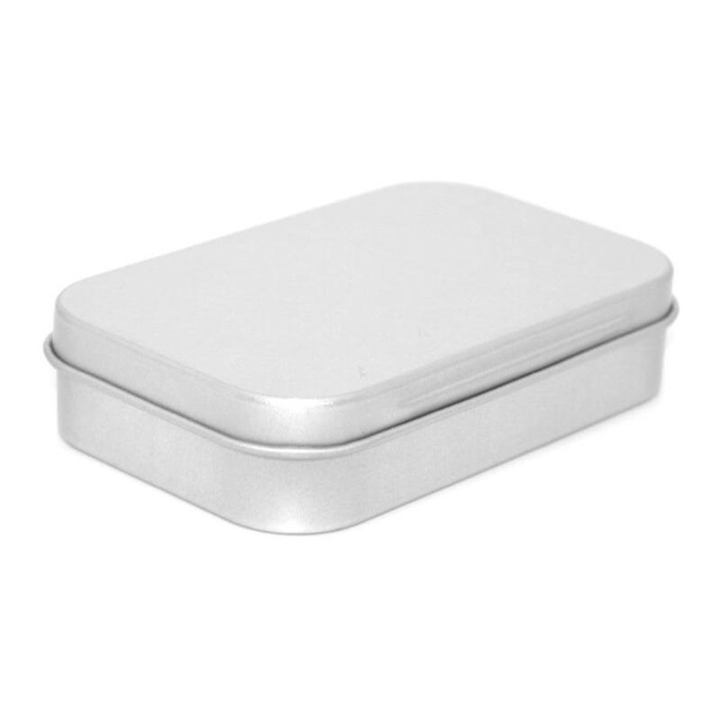 Convenient Small Metal Tins with Lid Tinplate Slide Cover Jewelry Case 40JA