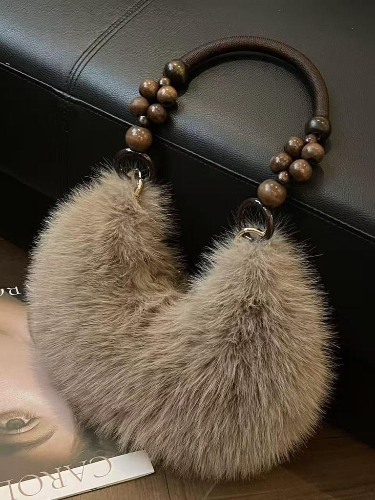 Trendige Plüsch-Umhängetasche - Neue Mode Textur Schultertasche