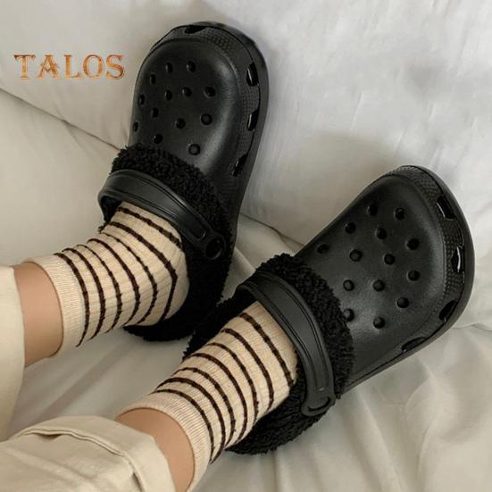 1 par plysj-innleggssåler for tresko Avtagbare, vaskbare tøfler-innleggssåler for ekstraordinær varmekomfort Kaldt vær Vintertresko-undertøy, tresko