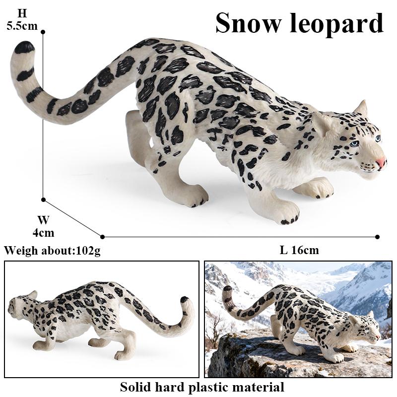 Oenux Animale Sălbatice Africane Simulare Ghepard Sălbatic Leopard de Zăpadă Jaguar Figurină de Acțiune Figurine Model PVC Educativ Jucării pentru Copii