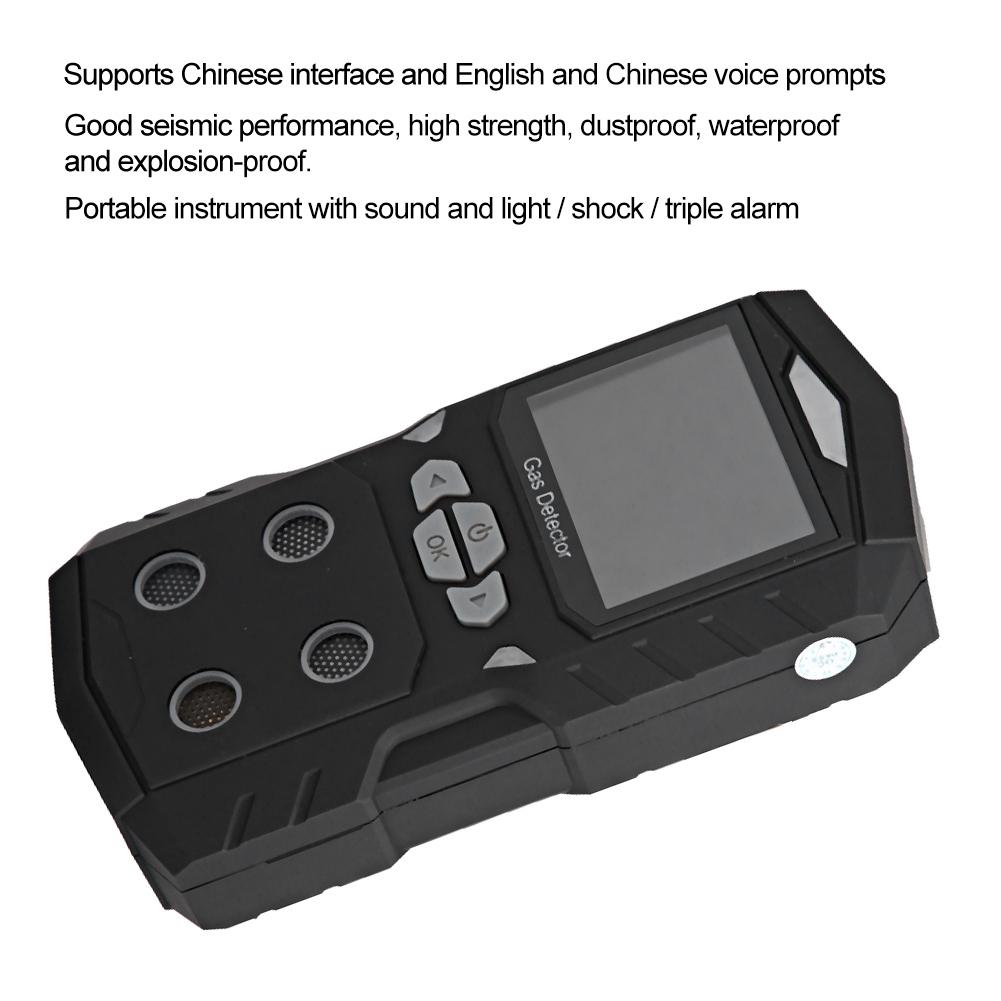 4 v 1 CO/HS O/EX Bezpečnostní siréna Detektor plynu Alarm Monitor Tester Hlas