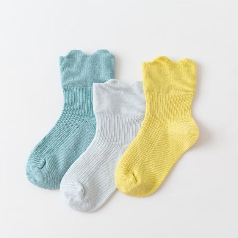 Mini Balabala Baby & Toddler Breathable Cotton Socks (3-Pair Pack) 100