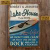 Custom Paddleboard Lake Crazy Metal Sign Outdoor Home Decor