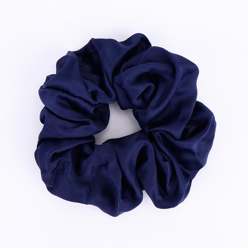 Einfarbiges Haargummi-Set für Damen, Satin, matt, Satin, Farbe, Tanga, Blumen-Haarschmuck, Stall, Nachtmarkt