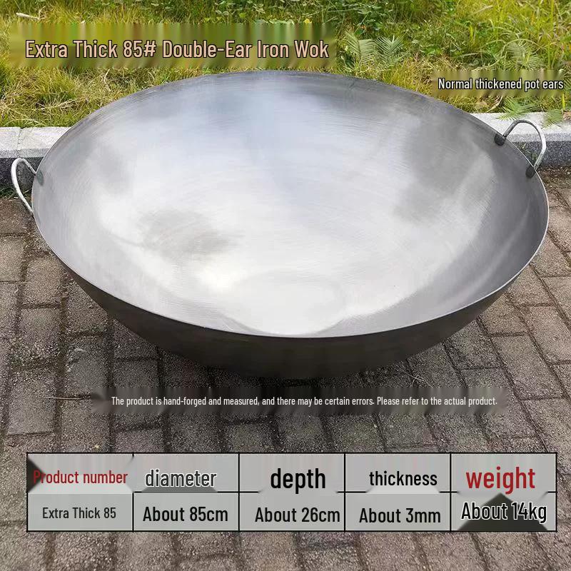 ZLIII Double-Handled Thickened Cast Iron Wok