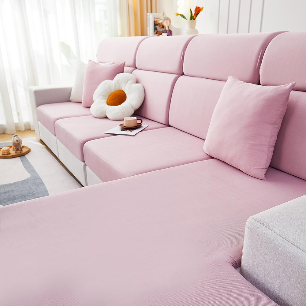 Copridivano Elasticizzato Universale per Tutte le Stagioni Copertura Completa Copertura Colore Unico Moderno Semplice Asciugamano per Divano Copertura Completa Filo di Seta di Ghiaccio Cuscino per Divano