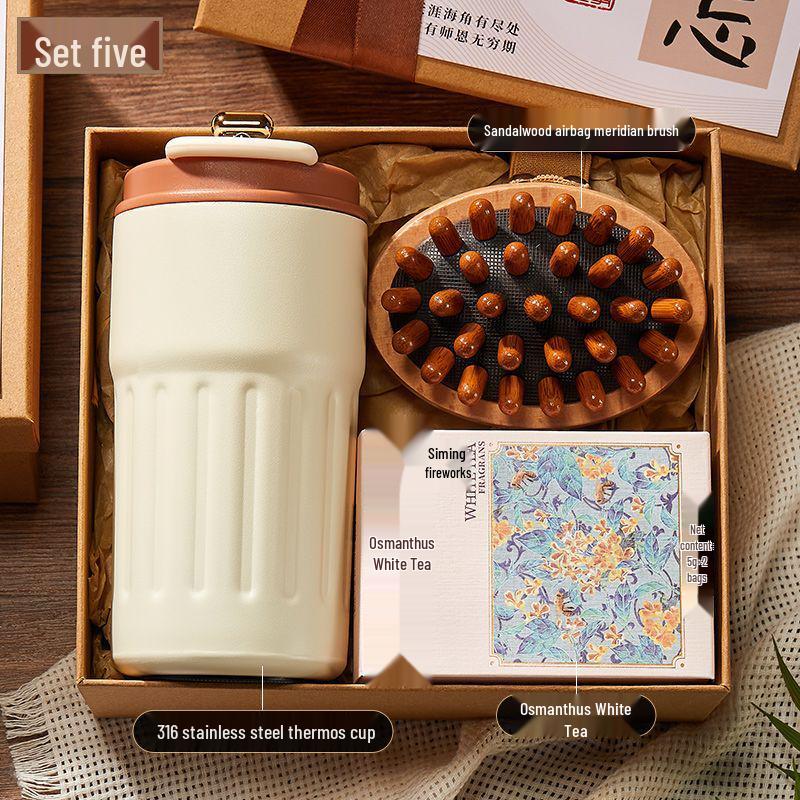 Practical Thermos Cup Gift Box for Male and Female Kindergarten Teachers - Teacher's Day Souvenir