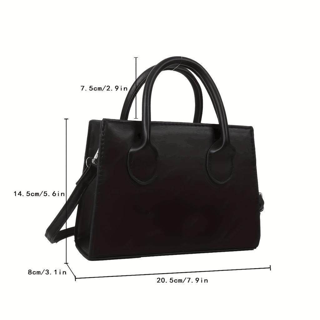 Trendige quadratische Handtasche für Damen, einfache Mini-Umhängetasche, minimalistische Oberhenkeltasche, einfarbige Geldbörse, Designertasche