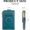 Womens AirTag Wallet Genuine Leahter Bifold Credit Card Holder with Built-in Integrated Case for AirTag Blue