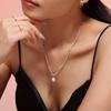 Ins Style Natural Stone Bead Freshwater Pearl Pendant Collarbone Necklace Small Fresh Light Luxury Item Accessory for Women
