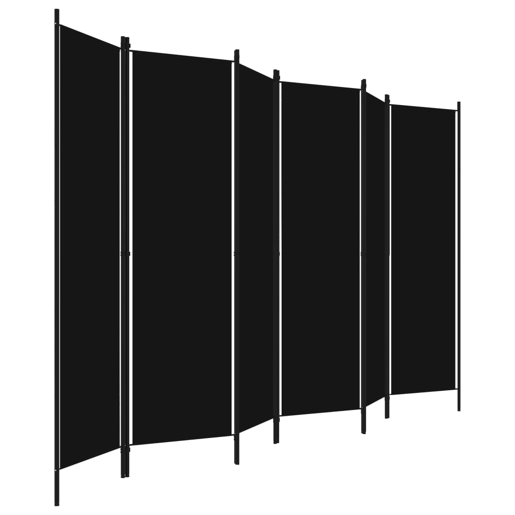 Divisor de Habitación Negro de 6 Piezas 300x180 cm