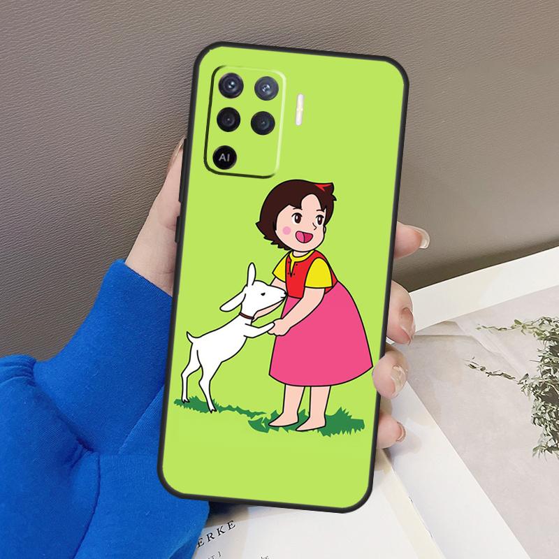Cartoon Heidi Phone Case For OPPO A54 A74 A94 A53S A1K A15 A16 A3S A5S A83 A91 A93 A5 A9 A53 A31 A52 A72