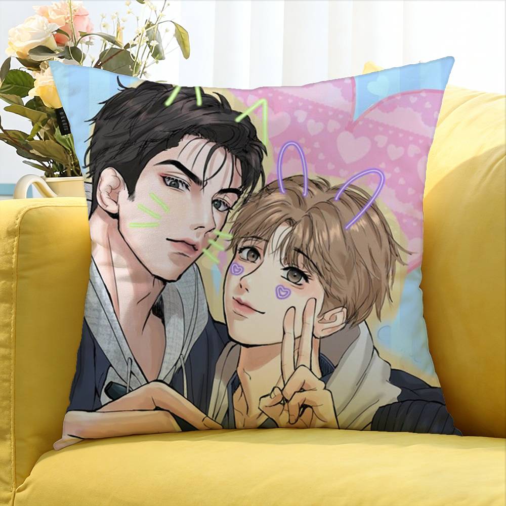 Bl Manhwa Jinx Joo Jaekyung Kim Dan Various Sizes Square Pillow Case For Car Home Bedchamber Decor