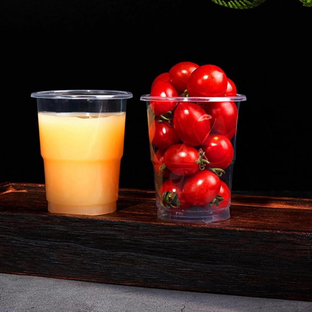 20pcs Disposable Clear Plastic Cup Outdoor Picnic Birthday Kitchen Party Tableware