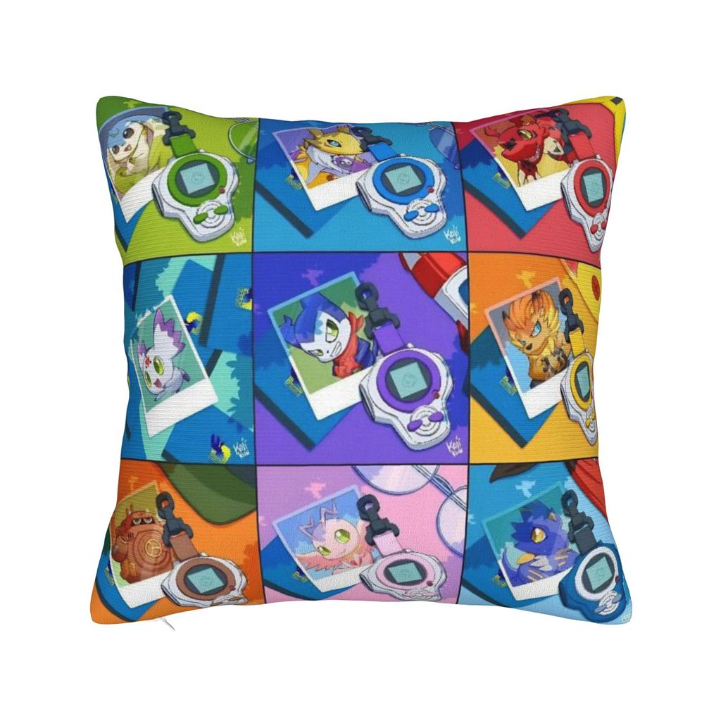 Digimons Cartoon Square Pillow Case Cushion Covers Fashion Polyester Decor Pillowcase For Home 40X40Cm