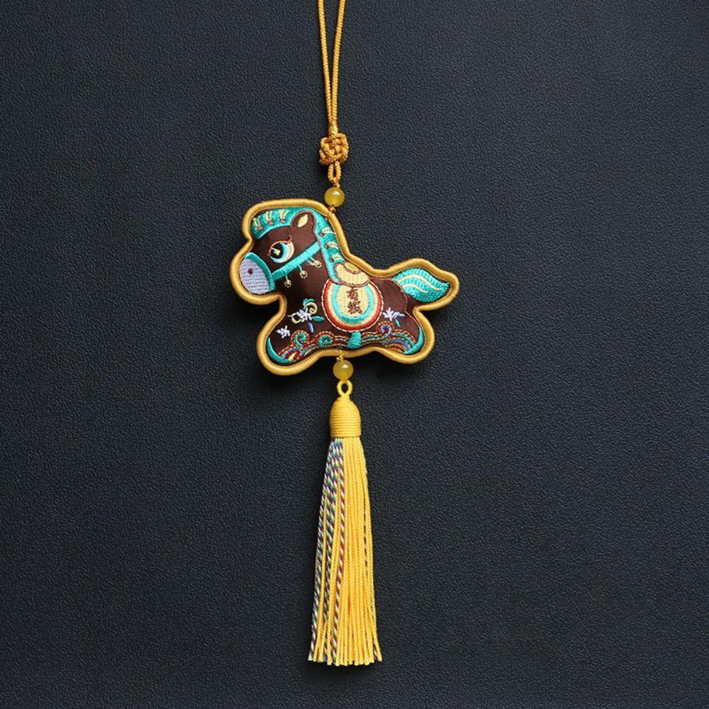 Spring Festival New Year Horse Pendant Chinese Style Car Hanging Ornaments  Festive Accessory
