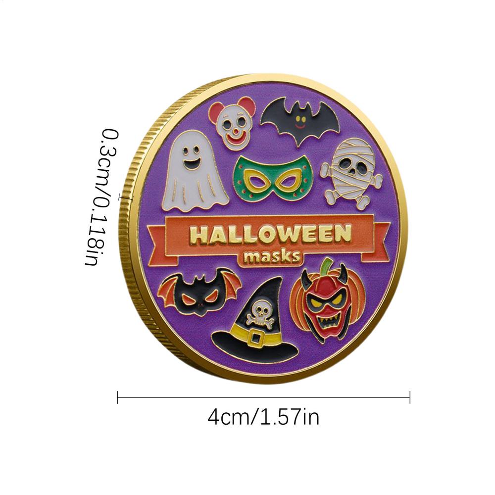 Halloween Challenge Coin Happy Halloween Gold Coin Halloween Commemorative Coin Pumpkin Souvenir Party Souvenir Gift