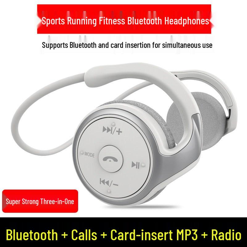 Shuai698 Bluetooth 5.0 Wireless Over-Ear Headphones with Card Slot Radio for Running