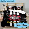 3PCS Custom Name Corinthians Team Crest Bedding Set, Including 1pc Duvet Cover And 2pcs Pillowcases, Suitable for dorms and bedrooms Gift