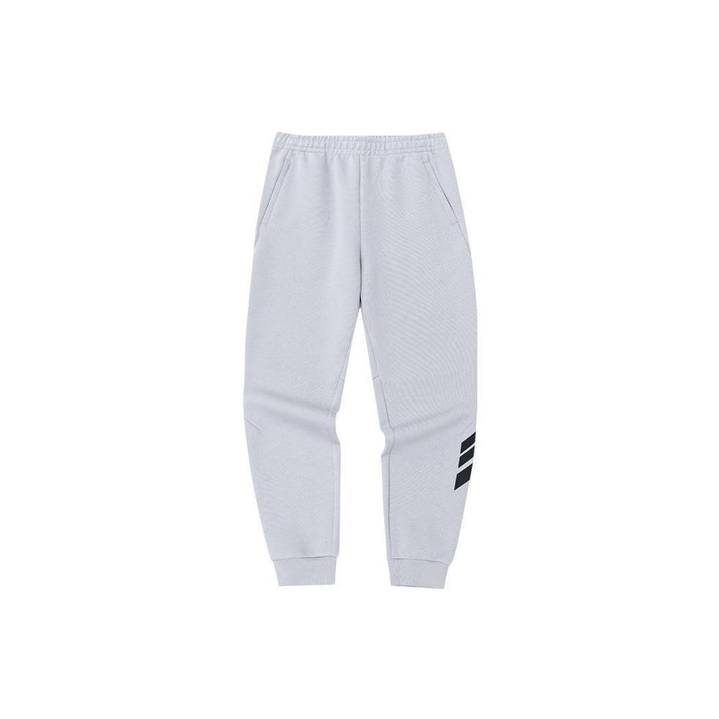 Anta Solid Color Skin-Friendly Printed Joggers Men Bottoms Grey 152241304N-1