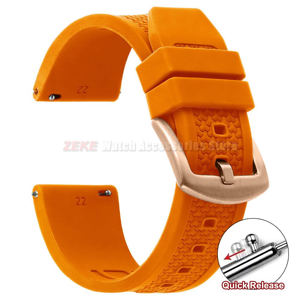 20/22/24mm for Rolex Rubber Strap for Omega Universal Men Silicone Watch Band for Seiko Quick Release Sport Waterproof Wristband