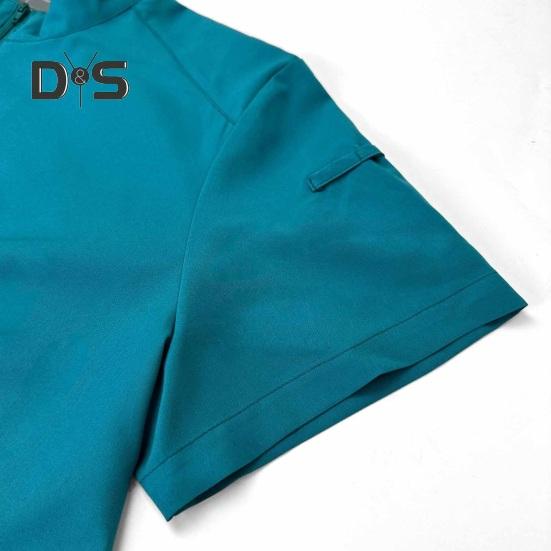 2Pcs Nurse Uniform Scrubs Set for Nurse Doctor Hospital Staff Jogger Suit with Multi Pocket Top Pants Stretchy Comfortable Workwear for Medical