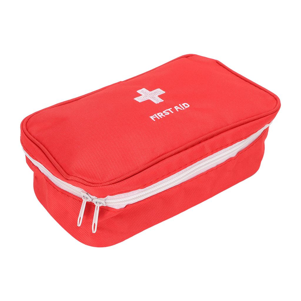 Empty First Aid Bag Waterproof Large Capacity Emergency Medicine Pouch for Outdoor Red