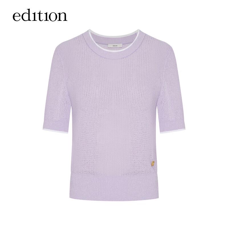 Edition Women's Retro Crochet Knit Short-Sleeve Top