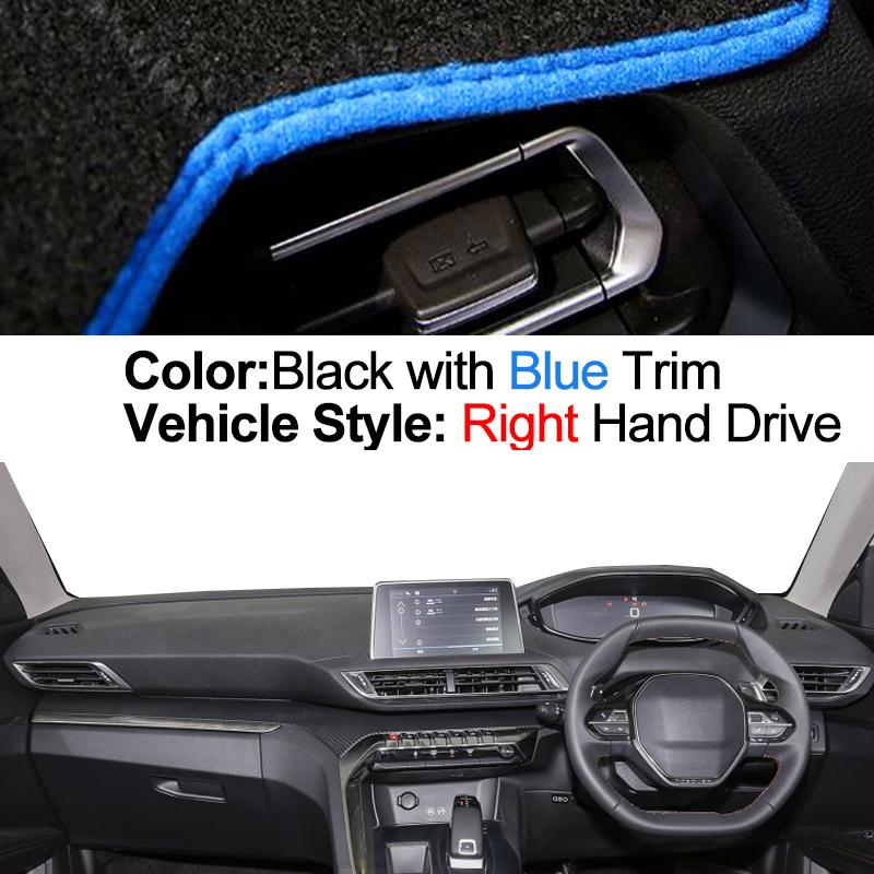Car Inner Dashboard Cover For Peugeot 3008 5008 2017 - 2020 Auto Dash Mat Carpet Sun Shade Dashmat Rug Cushion 2018 2019