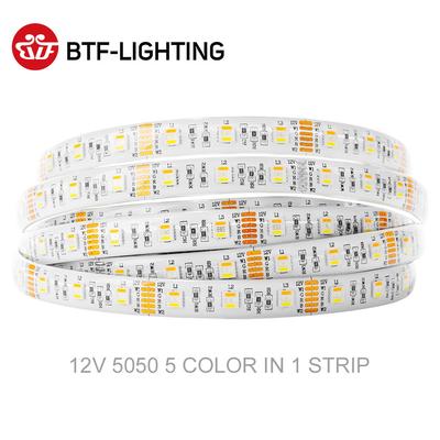 5m 5050 RGBW Led Lights 4pin RGB Led Strip 5pin 4in1 RGBWW RGBCW Led Strip Light 6pin 5in1 RGBCCT Light Strip 12V 24V Waterproof
