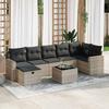 VidaXL Garden Lounge Set 8 Pcs with Light Grey Cushions Wicker 3325418