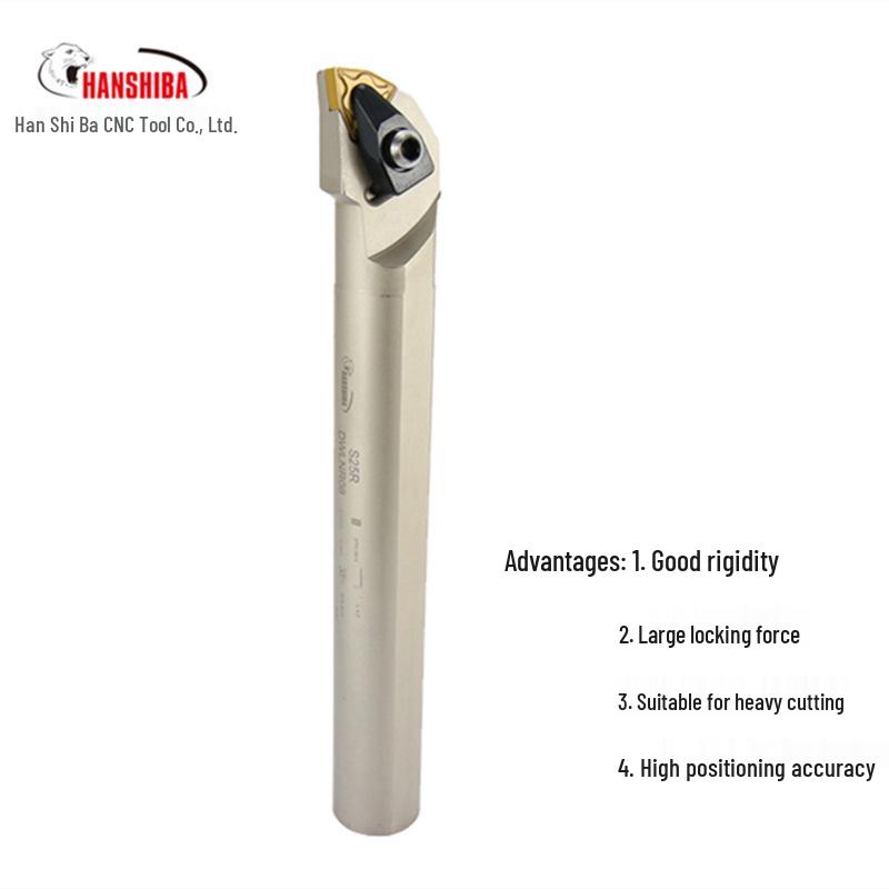 Hanstal Precision 95° D-Type S25S/20R-DWLNR08 CNC Boring Tool Holder with Large Pressure Plate for Inner Diameter Turning.