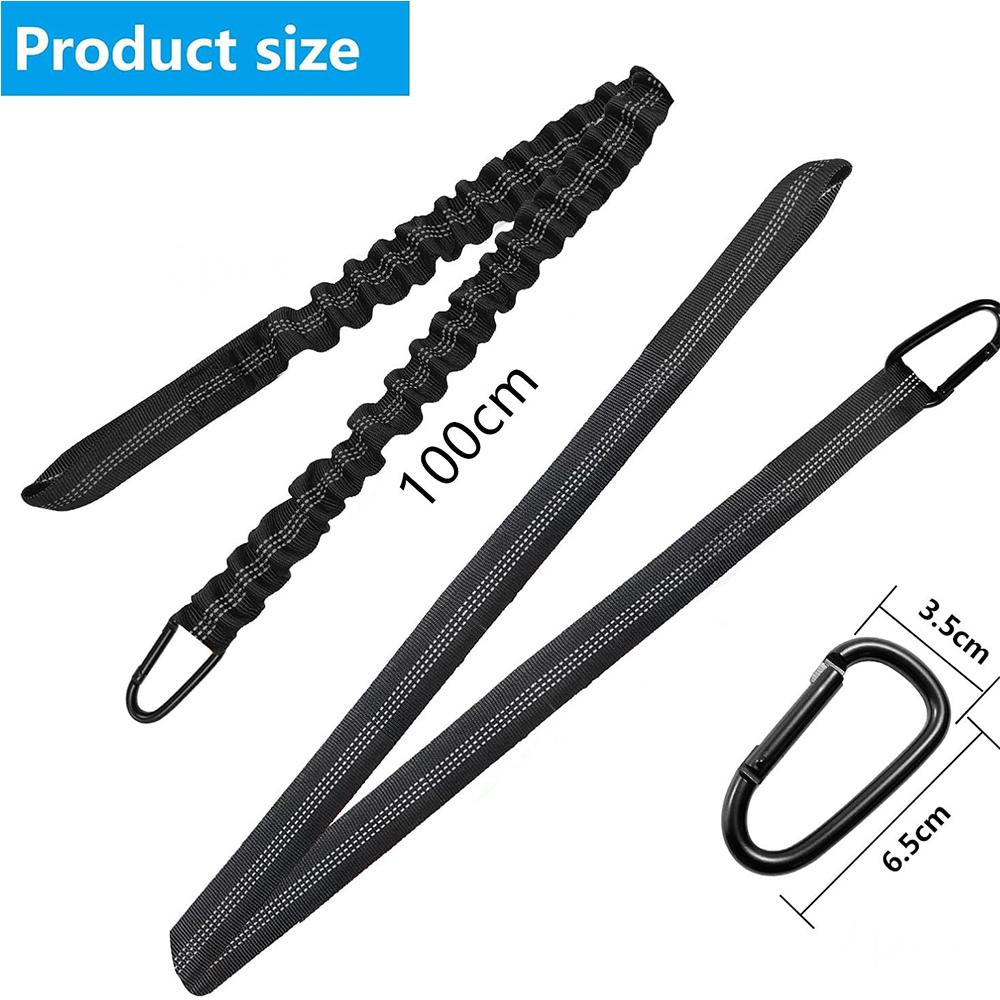 

New 2pcs Kayak Paddle Leash with Carabiner Secure Leash Lanyard Rope